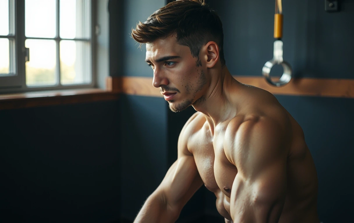 Atleta in allenamento